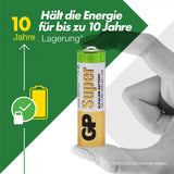 GP Alkaline Super Mixblister AAA Micro und AA Mignon Batterien Super 1,5V 8+8 Stück