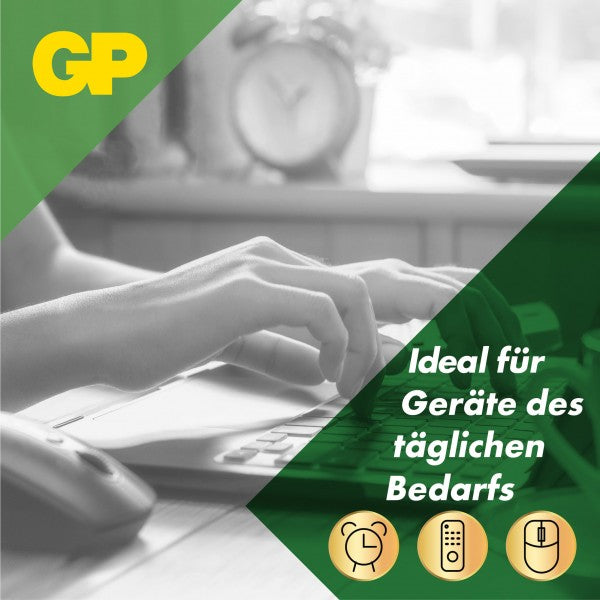 GP Alkaline Super Mixblister AAA Micro und AA Mignon Batterien Super 1,5V 8+8 Stück