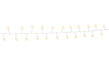 Goobay 50er LED-Silberdraht-Cluster-Lichterkette - mit 2 Leuchtmodi, warmweiß (3000 K), batteriebetrieben, für den Innen- und Außenbereich (IP44)