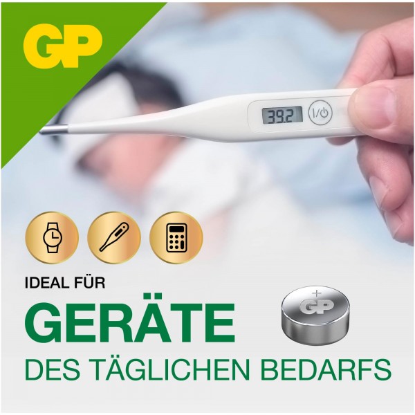 GP Batteries A76 (LR44) GP Alkaline Knopfzelle 1,5V 10 Stück