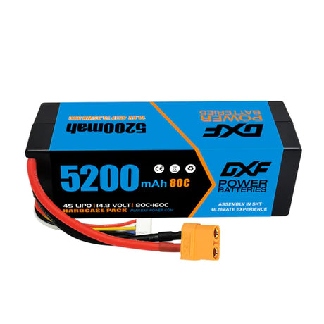 DXF 4S 5200mAh 14,8V 80C XT90 Hardcase Lipo Akku