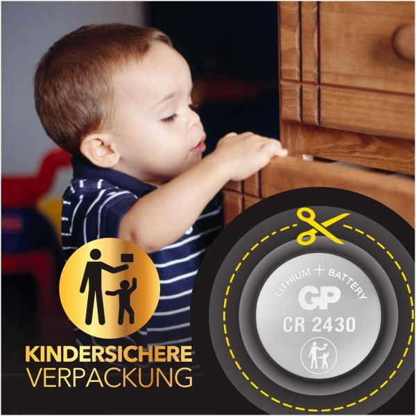 CR2430 GP Lithium Knopfzelle 3V 5 Stück