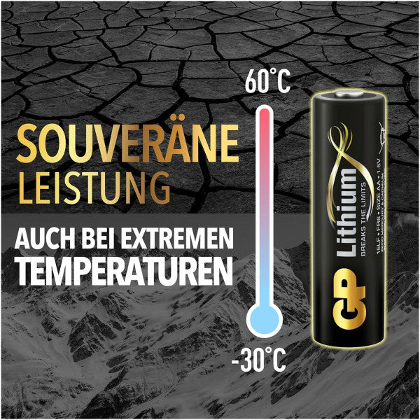 GP Batteries AA Batterie GP Lithium 1,5V 4 Stück