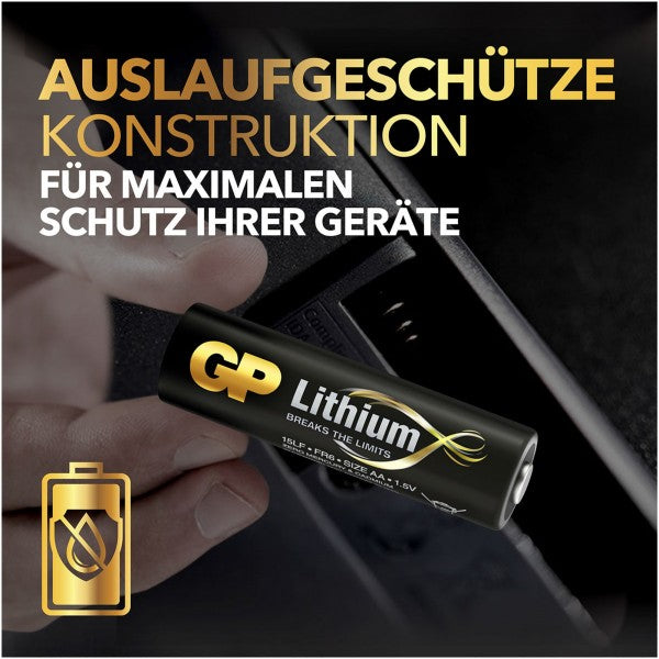 GP Batteries AA Batterie GP Lithium 1,5V 4 Stück