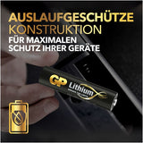 GP Batteries AAA Batterie GP Lithium 1,5V (4 Stück)