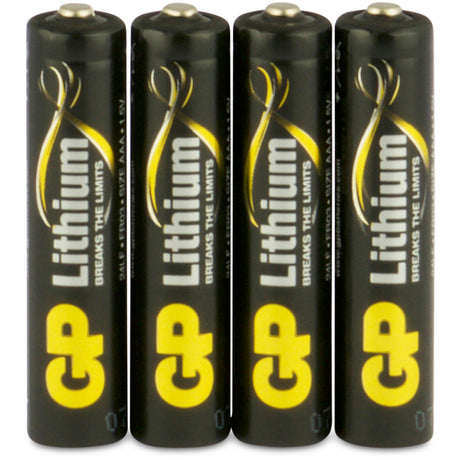 GP Batteries AAA Batterie GP Lithium 1,5V (4 Stück)