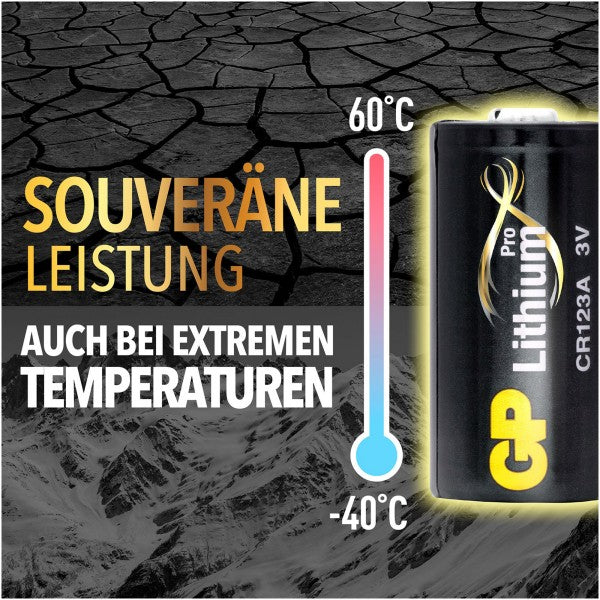 GP Batteries CR123A Batterie GP Lithium Pro 3V 1500mAh (2 Stück)