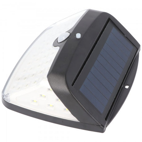 AccuCell Wandlicht LED Solar Sicherheitslicht inkl. 18650 Li-ion Akku mit Solarpanel
