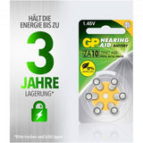 GP Batteries ZA10 GP Zink-Luft Hörgerätebatterie 1,4V 6 Stück