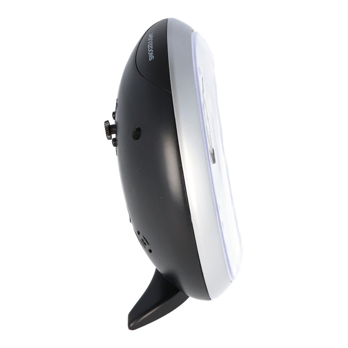 Maxitime Analog-Funkwecker Silber mit weißem Ziffernblatt mit Licht und Snooze-Funktion