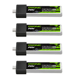 OVONIC FPV 1S 550mAh Lipo Akku 1S1P 100C 3,8V LiHV LiPo Akku mit BT2.0 Stecker (4 Stück)