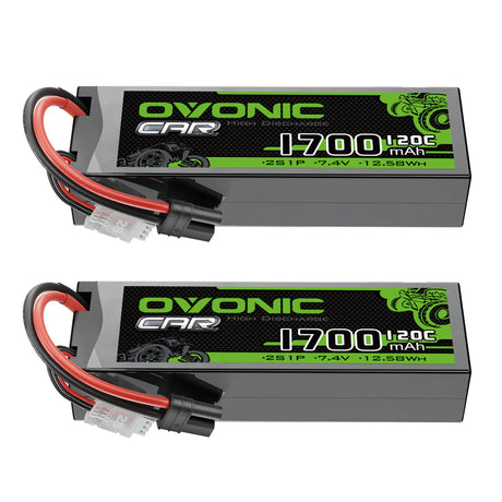 OVONIC 1700mAh 120C 7,4V Lipo-Akku mit IEC-Stecker ( 2 St.)