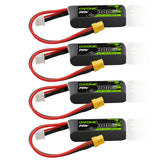 OVONIC FPV 2S 300mAh Lipo Akku 2S1P 100C 7,6V LiHV LiPo Akku mit XT30 Stecker (4 Stück)