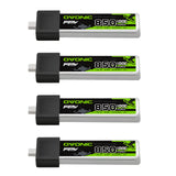 OVONIC FPV 1S 850mAh Lipo Akku 1S1P 100C 3,8V LiHV LiPo-Akku mit BT2.0-Stecker (4 Stück)