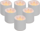 Goobay 6er-Set LED-Teelichter - Kerzen-Set mit Fernbedienung, für den Innenbereich (IP20), warmweiß (2700 K), Aufladung über USB
