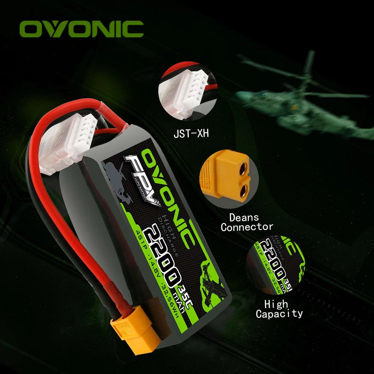 Ovonic FPV 4S 2200mAh 14,8V 35C XT60