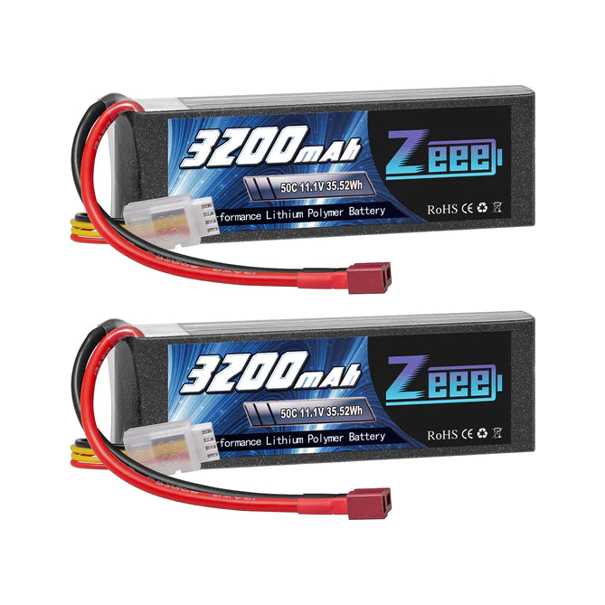 Zeee 3S 3200mAh 11,1V 50C Deans Lipo Akku (2 Stück)