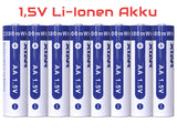 Xtar L8 – Ladegerät + 8x AA (Mignon) LR6 1,5V Li-Ion Akkus zzgl. USB QC3.0 Netzteil