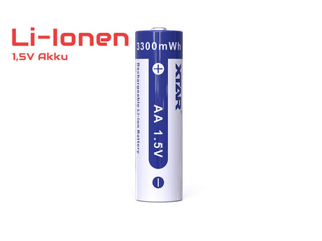 XTAR AA 1,5V 3300mWh 2000mAh Li-Ion Akku