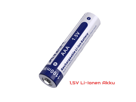 XTAR AAA 1,5V 1200mWh (ca. 700mAh) Lithium Ionen Akku