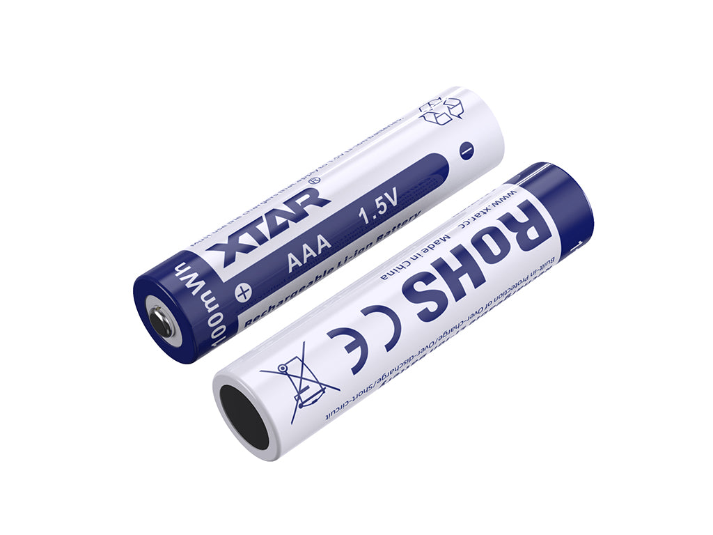 XTAR AAA 1,5V 1100mWh (ca. 700mAh) LI-Ion Akku mit Aufbewahrungsbox (4 Stück)