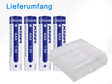XTAR AAA 1,5V 1100mWh (ca. 700mAh) LI-Ion Akku mit Aufbewahrungsbox (4 Stück)