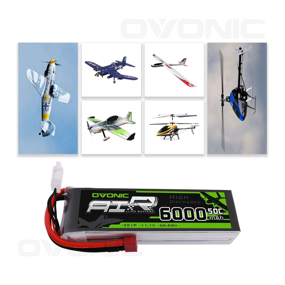 Ovonic Air 3S 6000mAh 11,1V 50C Deans/T-Stecker LiPo Akku