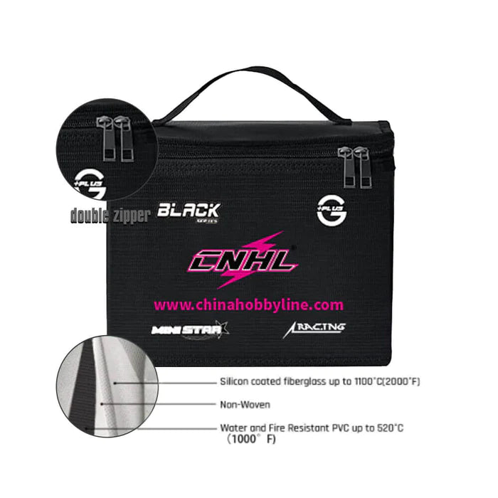 CNHL Lipo Safe Bag schwarz mit Tragegurt