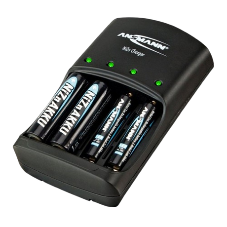 Ansmann Schnell-Ladegerät für NiZn 1,6 Volt Akku 900mWh und 2500mWh
