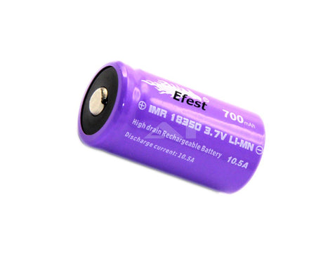 Efest Purple IMR18350 - 700mAh 3,7V Li-Ion-Akku (Pluspol erhöht)