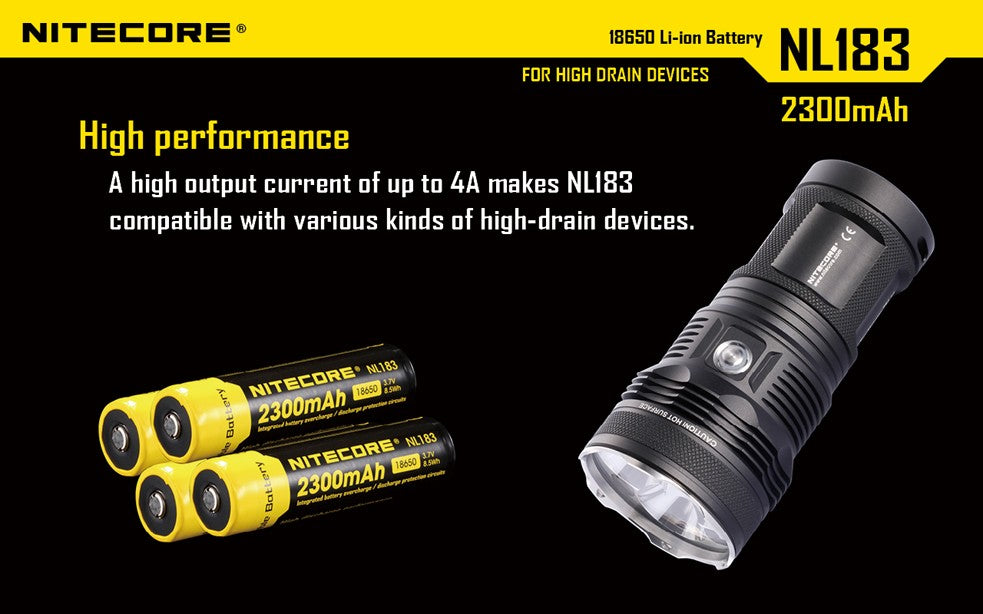 NiteCore Li-Ion-Akku 18650 - 2300mAh, 3,7V - NL1823