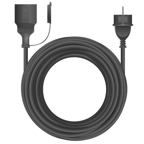 Arcas 10m Verlängerungskabel 10 Meter Schuko 16A, 230V AC schwarz