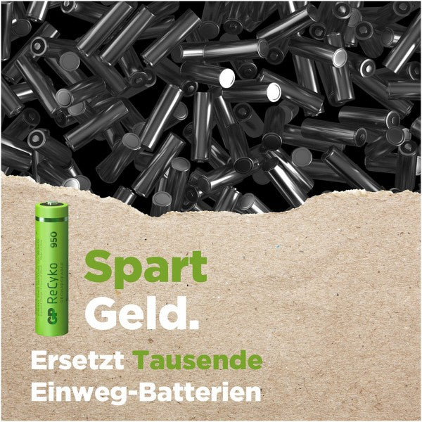 AAA Akku GP NiMH 950 mAh ReCyko 1,2V 2 Stück