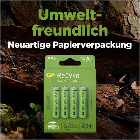 AA Akku GP NiMH 1300 mAh ReCyko 1,2V 4 Stück