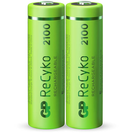 GP Batteries AA Akku GP NiMH 1,2V 2100mAh ReCyko (2 Stück)
