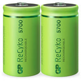 D Mono Akku GP NiMH 5700 mAh ReCyko 1,2V 2 Stück