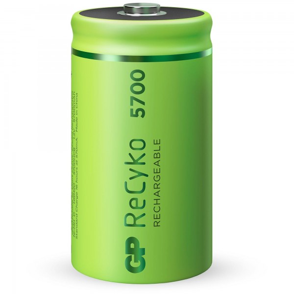 D Mono Akku GP NiMH 5700 mAh ReCyko 1,2V 2 Stück