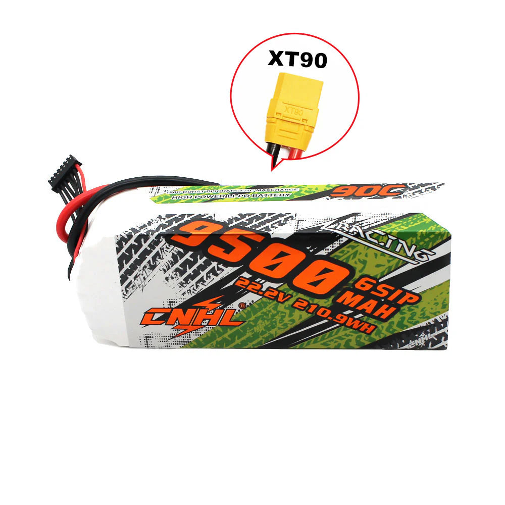CNHL Racing Series 6S 9500mAh 22,2V 90C Lipo-Akku mit XT90-Stecker