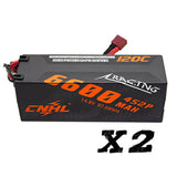 CNHL Racing Series 4S 6600mAh 14,8V 120C Hardcase Lipo-Akku mit T/Dean-Stecker (2 Stück)