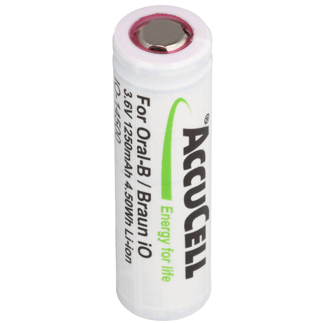 AccuCell 1250mAh Premium Akku komaptibel für Braun IO 6, 7, 8, 9, 10, 3,7 Volt, 48,8x14,1mm