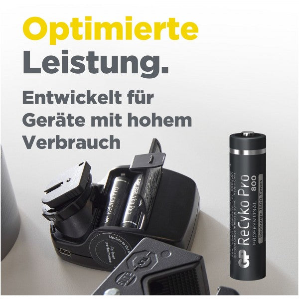 AAA Akku GP NiMH 800 mAh ReCyko Pro 1,2V 4 Stück