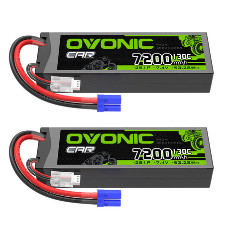 OVONIC 2S 7200mAh 130C Hardcase 7,4V Lipo-Akku mit EC5-Stecker ( 2 St.)