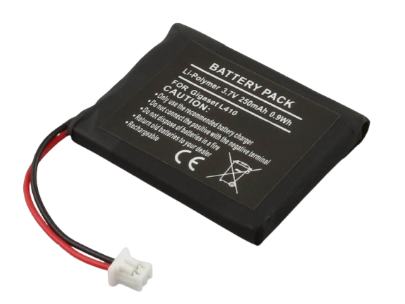 AccuCell Akku passend für Gigaset L410, Li-Polymer, 3,7V, 250mAh, 0,9Wh