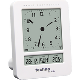 Technoline WT 745 - Funkwecker mit digitaler Anzeige, 2 Weckalarme mit Schlummerfunktion, Innentemperaturanzeige und Hintergrundbeleuchtung