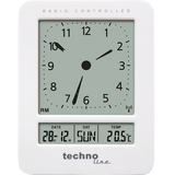 Technoline WT 745 - Funkwecker mit digitaler Anzeige, 2 Weckalarme mit Schlummerfunktion, Innentemperaturanzeige und Hintergrundbeleuchtung