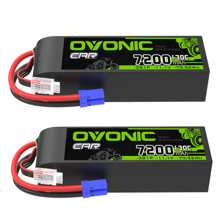 OVONIC CAR 11,1V 130C 7200mAh 3S LiPo-Akku mit EC5-Stecker ( 2 St.)