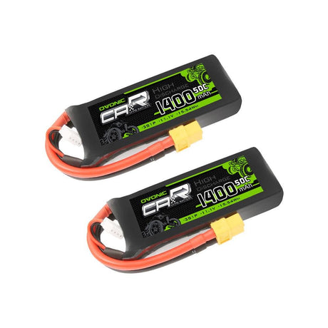 Ovonic 11,1V 1400mAh 3S1P 50C Lipo-Akku mit XT60- und Trx-Stecker (2 St.)