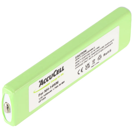 AccuCell 1450mAh Akku NiMH passend für GP14M, AD-N55BT, NH-14WM, MHB-901