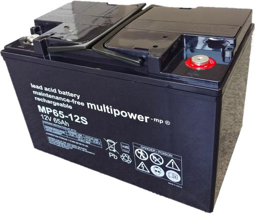Multipower MP65-12S - VdS Blei-Akku 12V 65000mAh M6-Innengewinde