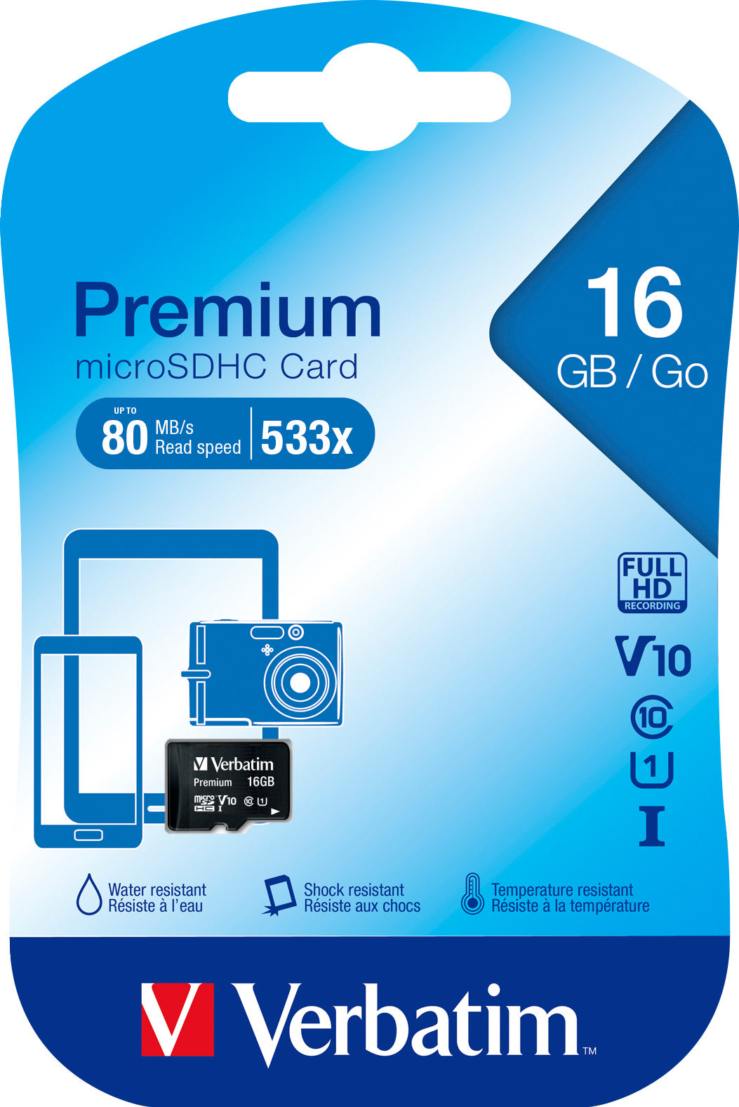 Verbatim microSDHC Card 16GB Premium